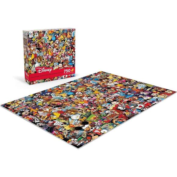 Disney Collections 750-Piece Jigsaw Puzzle Featuring Disney Pins Bonus Poster - Picture 1 of 10